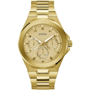 Guess Men’s Quartz Gold Stainless Steel Gold Dial 46mm Watch GW0798G2