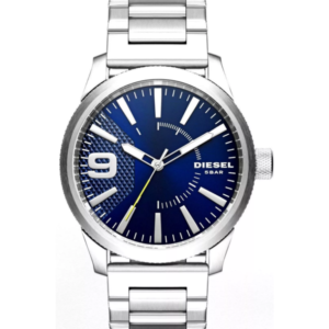 Diesel Men’s Quartz Silver Stainless Steel Blue Dial 46mm Watch DZ1763 (Without Tag)