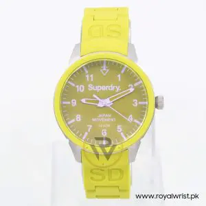 Superdry Women’s/Kids Quartz Green Silicone Chain Green Dial 39mm Watch SYL125EN