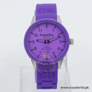 Superdry Women’s/Kids Quartz Purple Silicone Chain Purple Dial 39mm Watch SYL120V