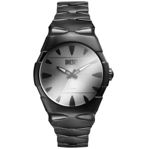 Diesel Men’s Quartz Black Stainless Steel Silver Dial 42mm Watch DZ2213 (Without Tag)